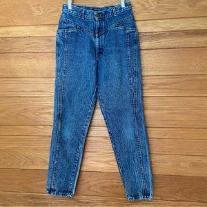 Vintage 80s Chic acid wash flat back jeans